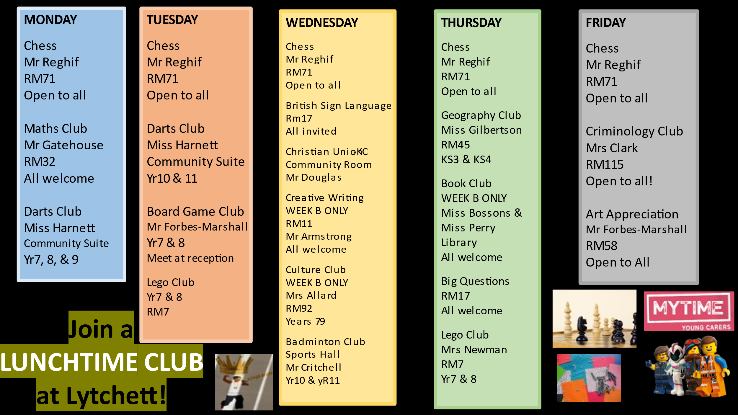 Lunchtime clubs