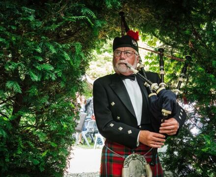 Scottish bagpiper