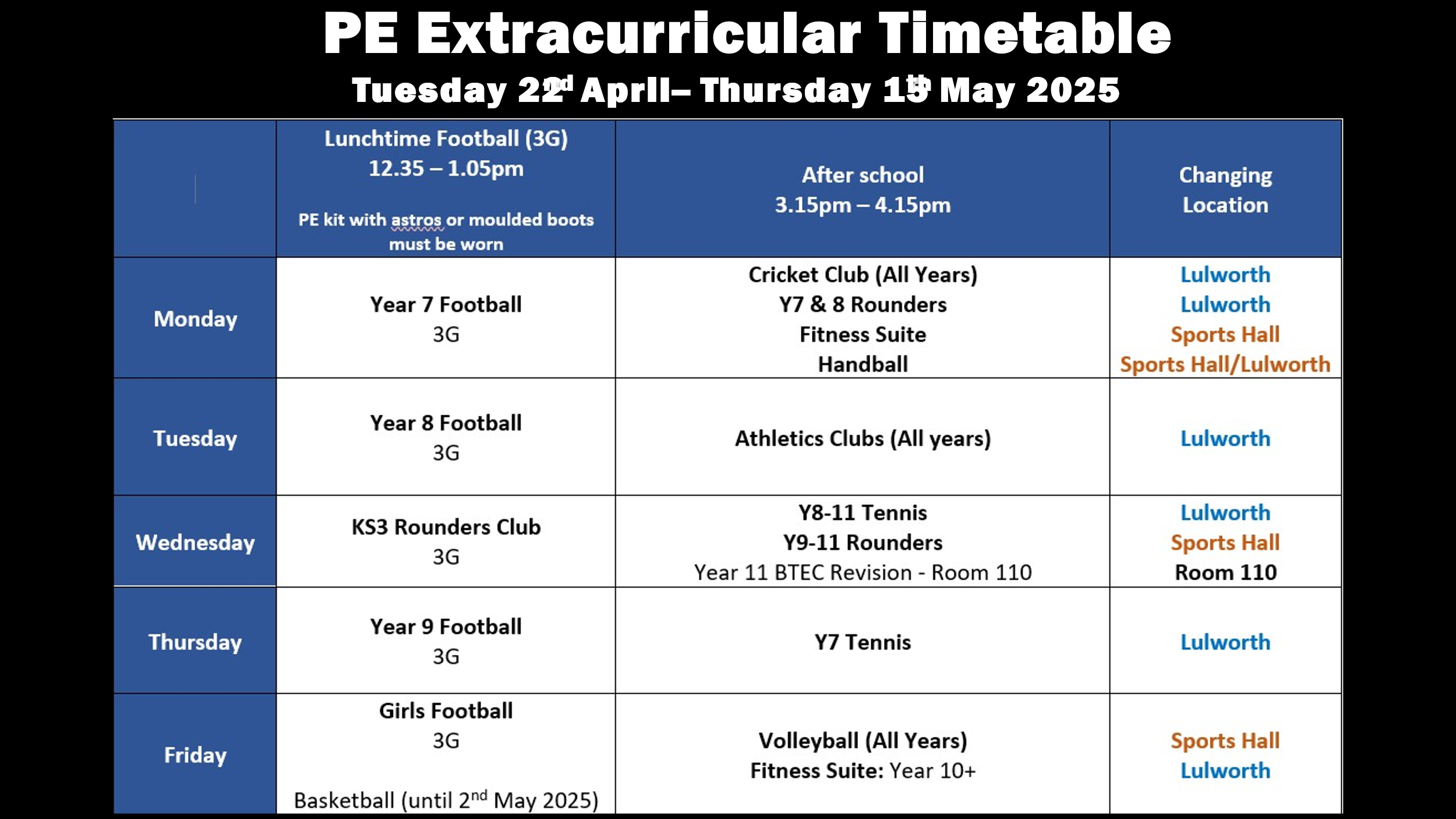 PE extracurricular